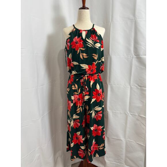 NWT Maggy London Lottie Floral Halter Cropped Jumpsuit - Size 2 - Picture 1 of 9